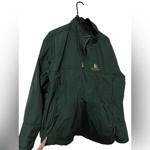 Dark green Antigua light weight cold weather water resistant jacket. EUC.